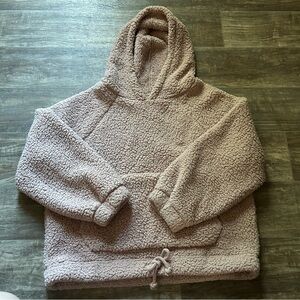American Eagle Light Pink Women’s Fuzzy Hoodie Size Medium